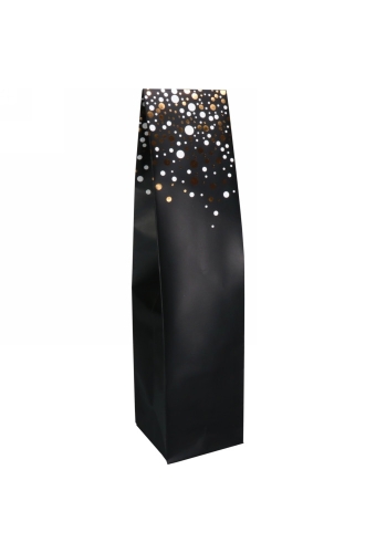 Wijnzak 1-Fles Spot on Black 9.5x9.5x41cm 25stuks