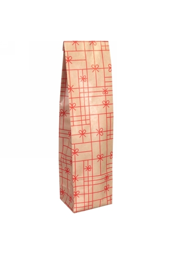 Wijnzak 1-Fles Strikken Strik 10x8x41cm 25stuks