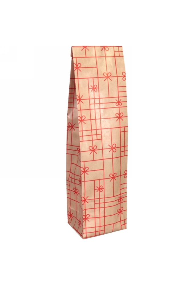 Wijnzak 1-Fles Strikken Strik 10x8x41cm 25stuks