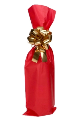 Wijnzak Folie Rood Mat 15x45cm 100stuks