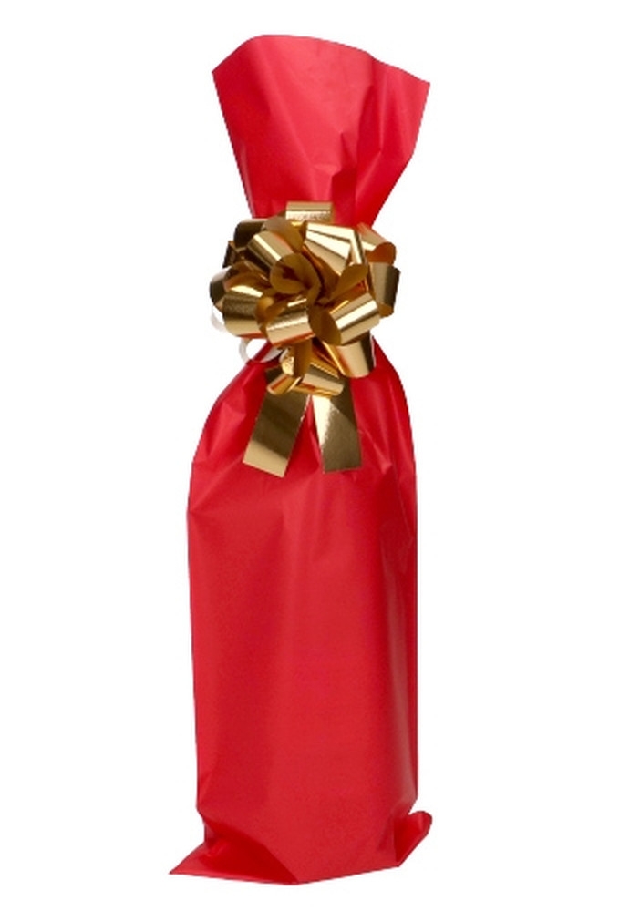 Wijnzak Folie Rood Mat 15x45cm 100stuks