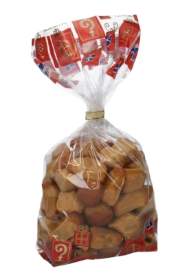 Zijvouwzakje Met Opdruk Sint & Piet Kadootje 10x8x30cm 100stuks