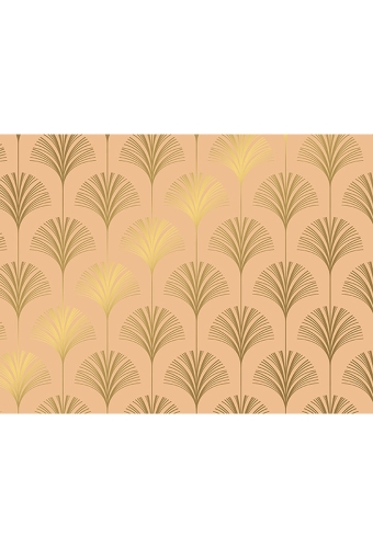 Cadeaupapier Coated royal palmetto zand & kopergoud 50cm x 200meter