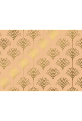 Cadeaupapier Coated royal palmetto zand & kopergoud 50cm x 200meter