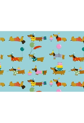 Cadeaupapier Coated wiener dog 50cm x 200meter
