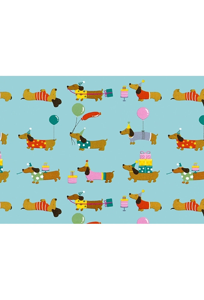 Cadeaupapier Coated wiener dog 50cm x 200meter