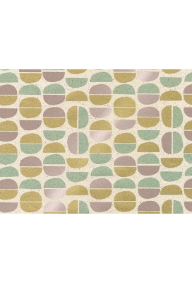Cadeaupapier Gras ova poudre & goud & mint 70cm x 200meter