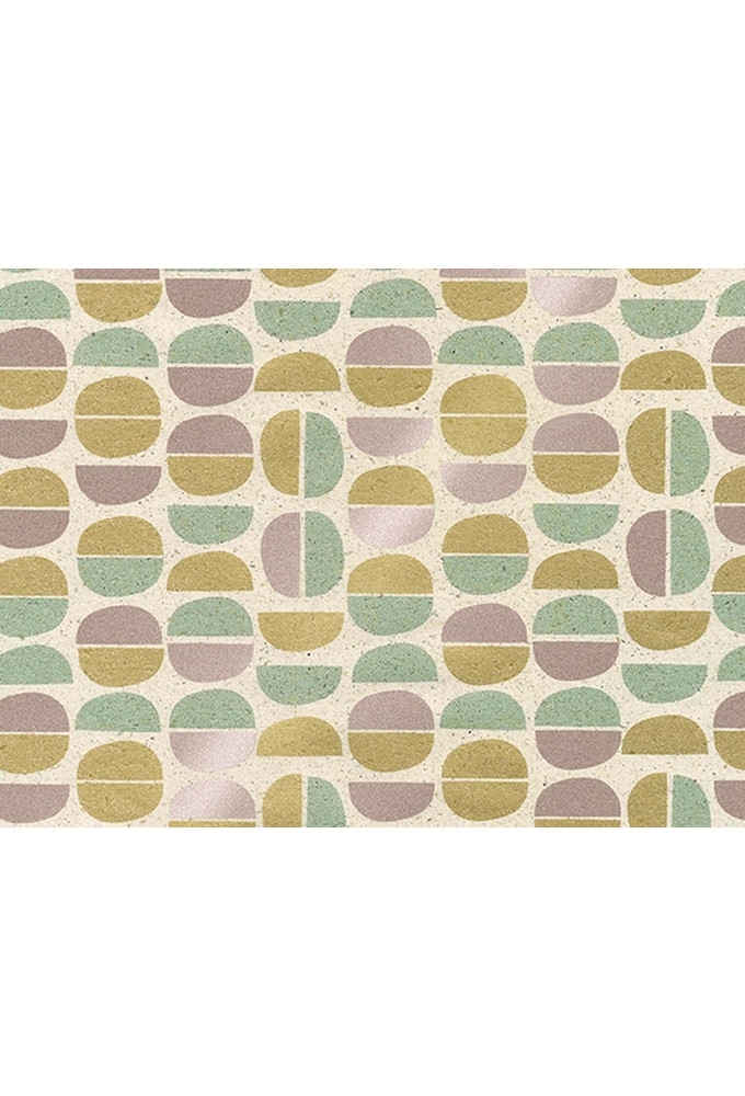 Cadeaupapier Gras ova poudre & goud & mint 70cm x 200meter