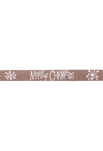 Kadolint Canvas Merry Christmas Bruin & Wit 25mm x 20meter