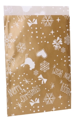 Kerstzakjes Merry Christmas And Happy New Year 21x30cm 100stuks