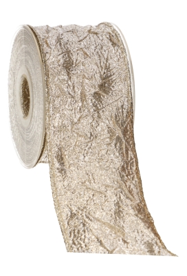 Luxury Metallic Lint Goud Met IJzerdraad 63mm x 10meter