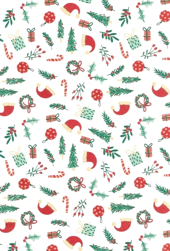Kerstpapier Consumentenrollen Winter Kraft Xmas 70cm x 2meter 1stuks