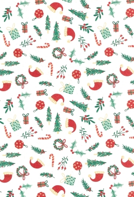 Kerstpapier Consumentenrollen Winter Kraft Xmas 70cm x 2meter 1stuks