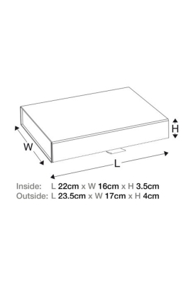 Luxueuze Magneetdozen Diamond & Lintje Wit Mat 22x16x3.5cm  12stuks
