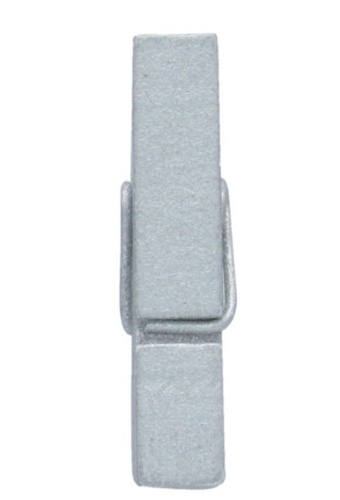 Houten Decoratie Shiny Zilver Houten Knijper 3.5cm 24stuks