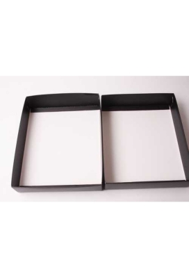 Geschenkdoos & Deksel Gaby Zwart Blinkend 12x12x5.5cm100stuks