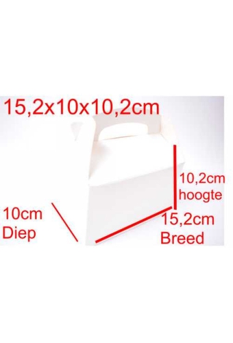 Draagdoos Lunchbox Budget Wit 15.2x10x10.2cm 225stuks