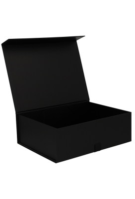 Luxueuze Magneetdozen Diamond & Satijn Zwart Mat 31.5x23.5x10.5cm 12st