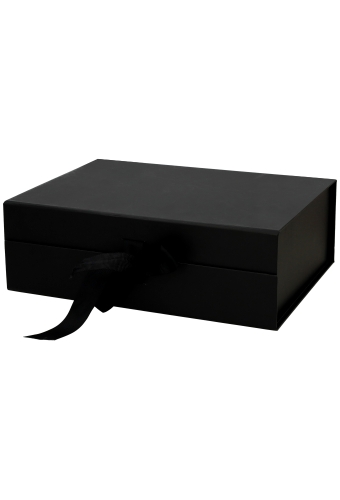 Luxueuze Magneetdozen Diamond & Satijn Zwart Mat 31.5x23.5x10.5cm 12st