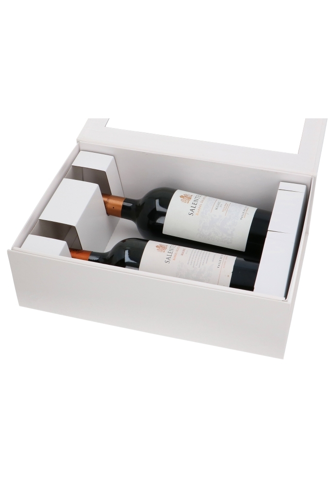 Wijn Magneetdozen New York FSC® Wit Mat & Venster 33x22x10cm 25 stuks