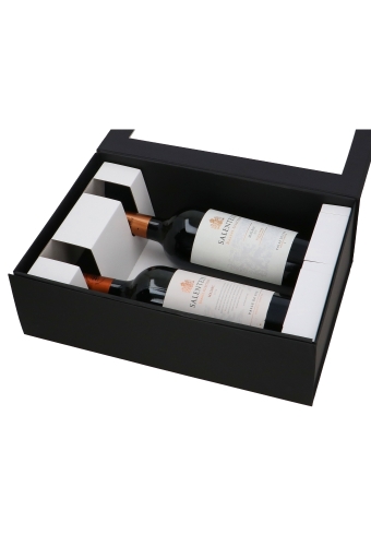 Wijn Magneetdozen New York FSC® Zwart Mat & Venster 33x22x10cm 25stuks
