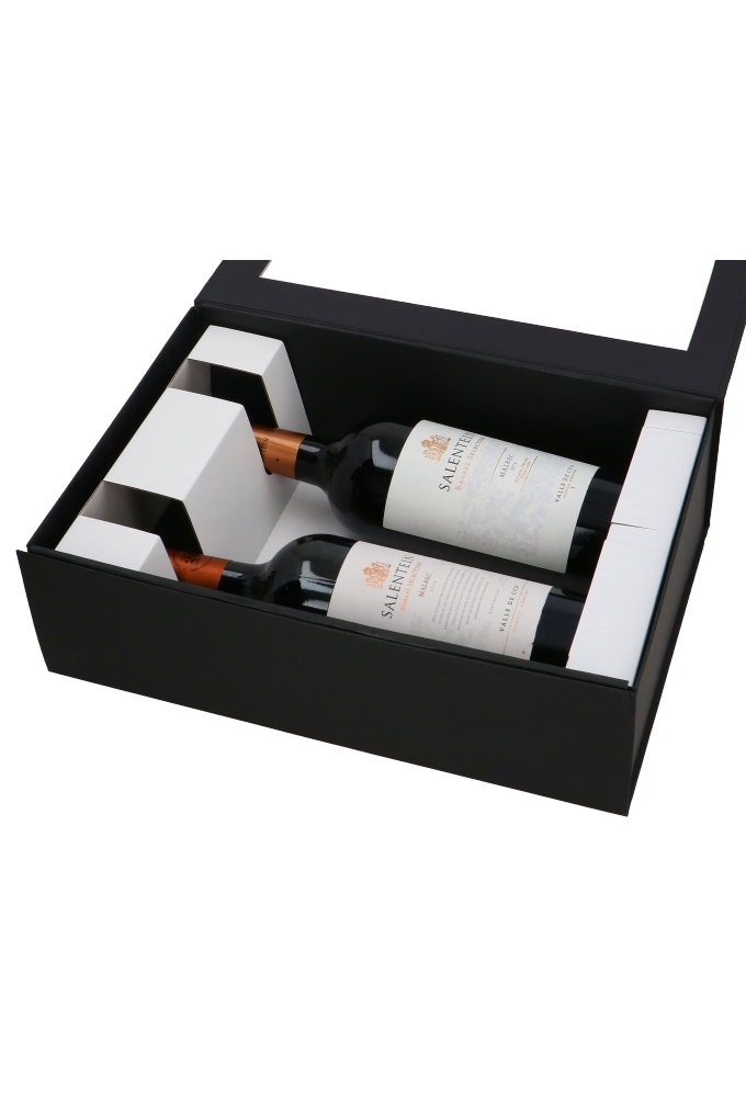 Wijn Magneetdozen New York FSC® Zwart Mat & Venster 33x22x10cm 25stuks