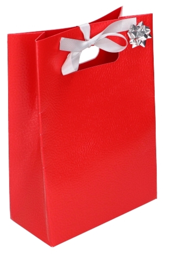 Kadotasje Luigi Karton Rood Met Relief 16x8x23cm 10stuks