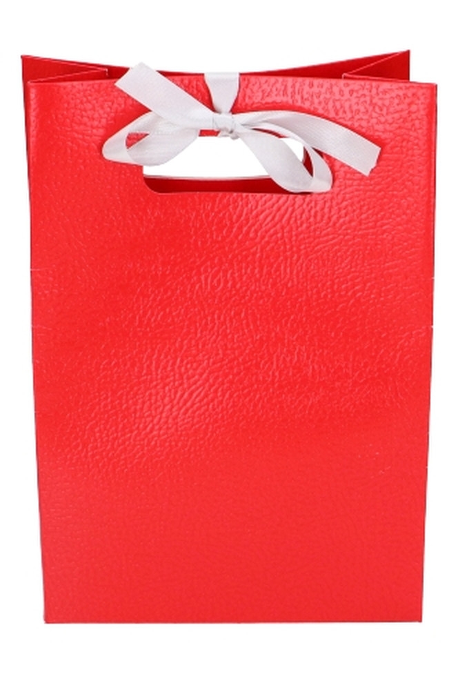 Kadotasje Luigi Karton Rood Met Relief 16x8x23cm 10stuks