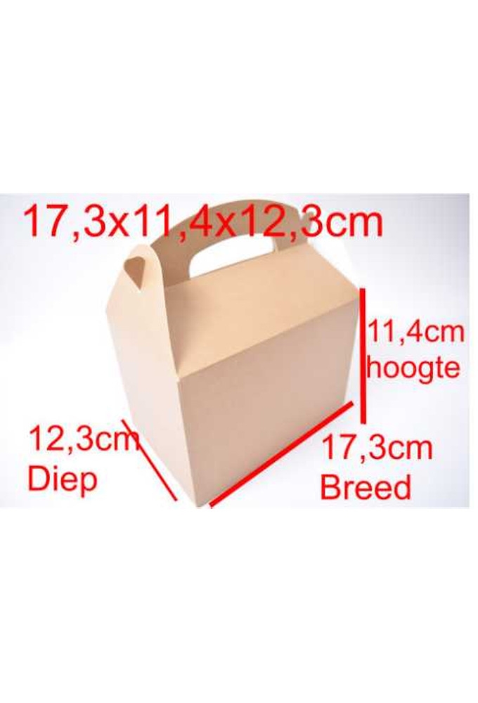 Draagdoosjes Danau Kraft 17.3x11.4x12.3cm 25stuks