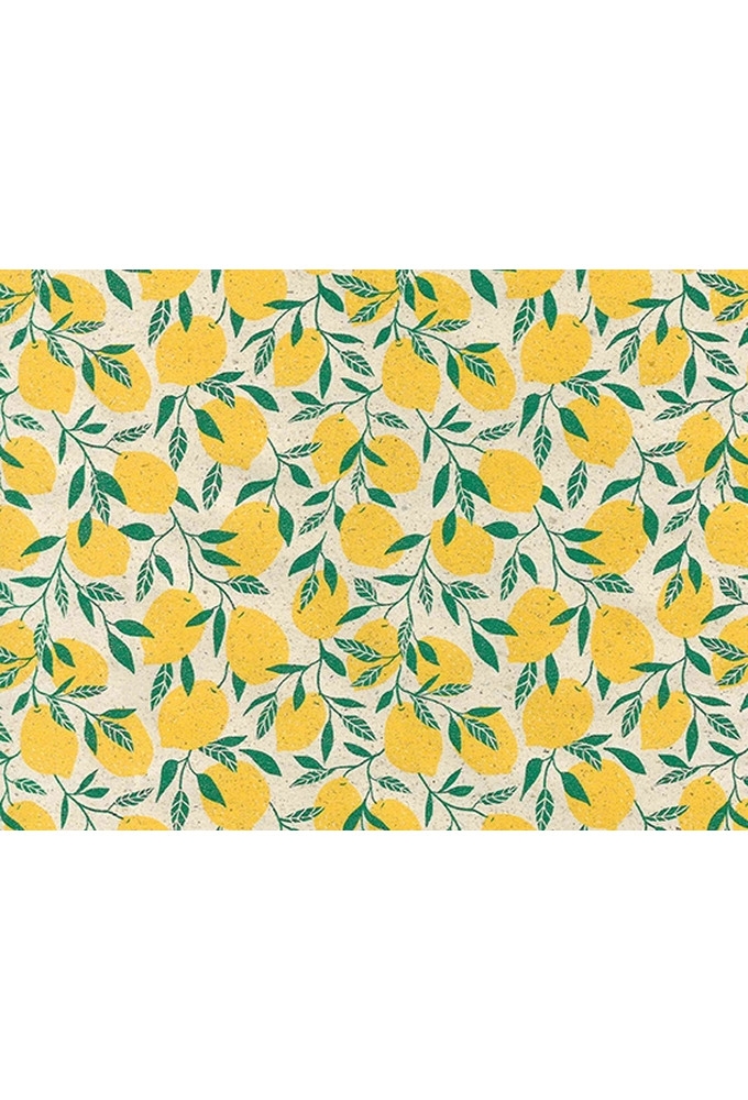Cadeaupapier Gras little lemon yellow & groen 70cm x 200meter