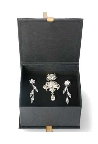 Sieradendoosjes Californie Zwart & Lint 9.2x9.2x5cm 20stuks