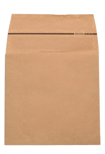 Papieren Verzendzak Zijvouw Zaza Kraft Plakstrip 23x22x4+10cm 600st