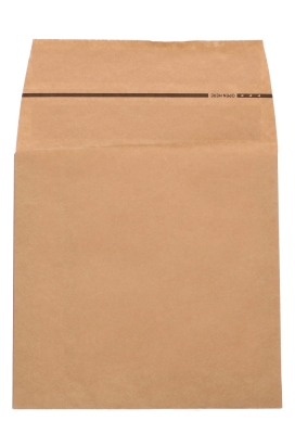 Papieren Verzendzak Zijvouw Zaza Kraft Plakstrip 23x22x4+10cm 600st
