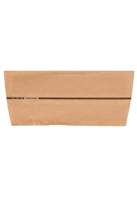 Papieren Verzendzak Zijvouw Zaza Kraft Plakstrip 23x22x4+10cm 600st