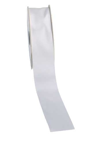 Satijn Dubbel Lint 40mm x 25 meter Wit