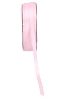 Satijn Dubbel Lint 6mm x 100 meter Baby Roze