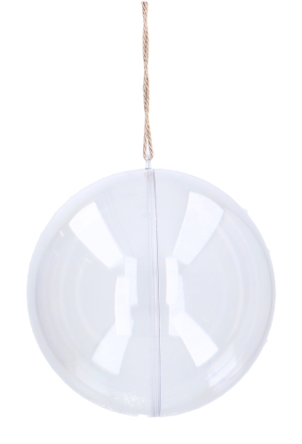 Transparant Figuur Bal 20 cm 2 Delig 1 Stuk