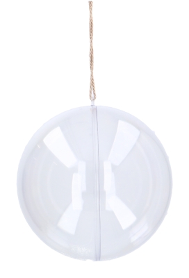 Transparant Figuur Bal 20 cm 2 Delig 1 Stuk