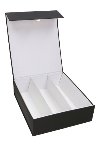 Luxe Magneetdozen Wijnfles Rioja Zwart Mat 3 fles 33.5X28X9.5cm 1stuks