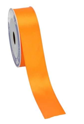 Satijn Dubbel Lint 40mm x 25 meter Oranje