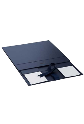 Luxueuze Magneetdozen Diamond & Satijn Navy 31.5x23.5x10.5cm 12st