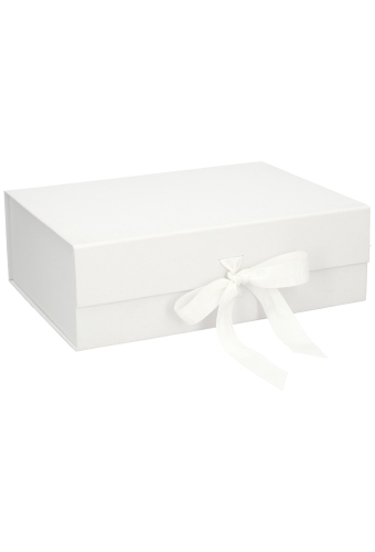Luxueuze Magneetdozen Diamond & Satijn Wit Mat 31.5x23.5x10.5cm 12st
