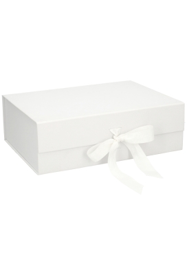 Luxueuze Magneetdozen Diamond & Satijn Wit Mat 31.5x23.5x10.5cm 12st