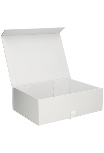 Luxueuze Magneetdozen Diamond & Satijn Wit Mat 31.5x23.5x10.5cm 12st
