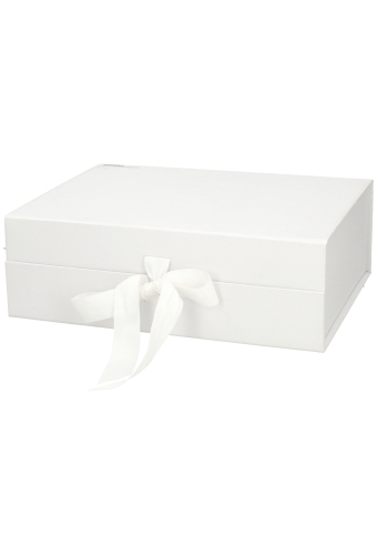 Luxueuze Magneetdozen Diamond & Satijn Wit Mat 31.5x23.5x10.5cm 12st