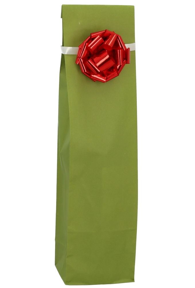 Luxe Wijnzak Met Blokbodem Avocado 10x8x41cm 50stuks