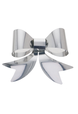 Strik Turijn Metallic Zilver Met 2 Lussen 30x28cm