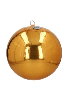 Decoratie Kerstbal Mirrora Metallic Goud 40cm Opblaasbaar & Dubbelwandig 1stuks