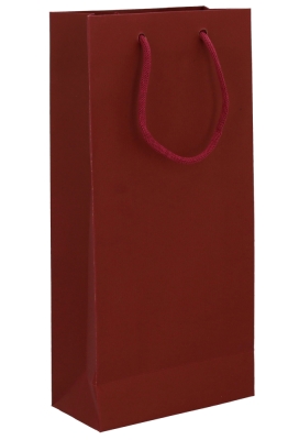 Wijnflestas Vintura Bordeaux Mat 2 fles Met Venster & Koord 18x9x38cm 10stuks