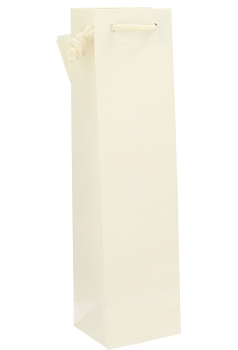 Wijntasjes Vintura Wit Met Venster & Koord 1 Fles 10x9x38cm 20stuks